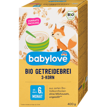Getreidebrei Bio 3 - Korn ab dem 6.Monat, 400 g - VivaVoss