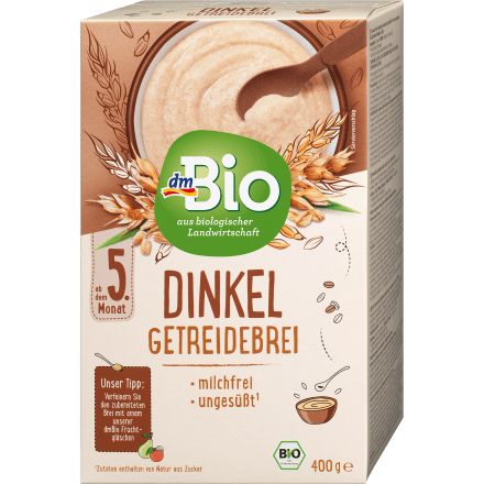 Getreidebrei Bio Dinkel ab dem 5. Monat, 2x200g, 400 g - VivaVoss