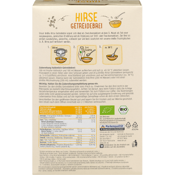 Getreidebrei Hirse ab dem 5.Monat, 250 g - VivaVoss