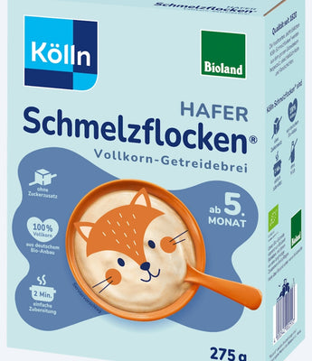 Kölln Getreidebrei Original Schmelzflocken ab dem 5. Monat, 250 g – Babybrei image_position | VivaVoss