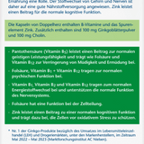 ginkgo + B - Vitamine + Cholin Kapseln 40 St, 22,4 g - VivaVoss