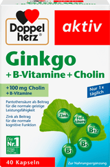 ginkgo + B - Vitamine + Cholin Kapseln 40 St, 22,4 g - VivaVoss