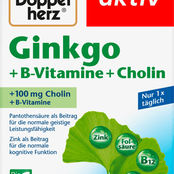 ginkgo + B - Vitamine + Cholin Kapseln 40 St, 22,4 g - VivaVoss