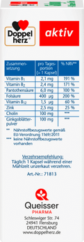 ginkgo + B - Vitamine + Cholin Kapseln 40 St, 22,4 g - VivaVoss