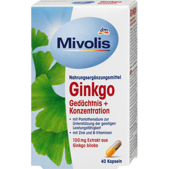 ginkgo gedächtnis + Konzentration Kapseln, 40 St., 20 g - VivaVoss