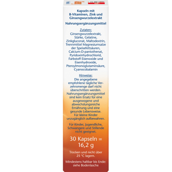 ginseng Kapseln 30 St., 16,2 g - VivaVoss