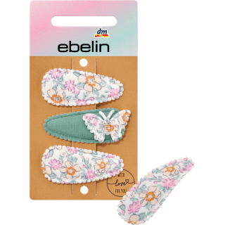 Haarclips Textil Blümchen & Schmetterling, 3 St - VivaVoss