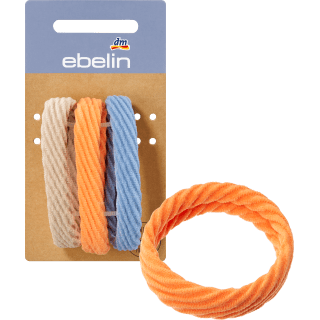 Haargummis strukturiert beige, orange, blau, 3 St - VivaVoss