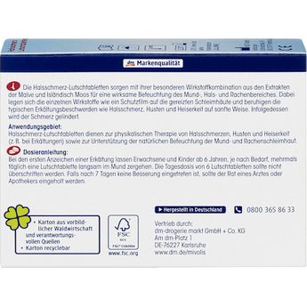 Halsschmerz-Lutschtabletten Mivolis