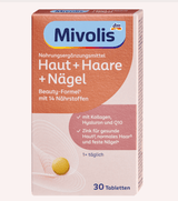 Mivolis Haut Haar Nägel,with collagen, hyaluronic acid & coenzyme Q10, 30 St, 22 g – Wohlbefinden & Stärkung image_position | VivaVoss