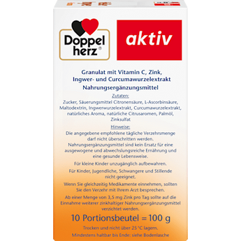 Heißer Ingwer + Kurkuma Heißgetränk (10 Stück), vegan Doppelherz