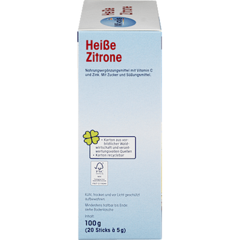 Heißgetränk, Heiße Zitrone (20 Sticks) Mivolis