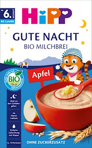 Bouillie du soir au lait Bonne nuit Bio Avoine Pomme dès le 8e mois, 450 g