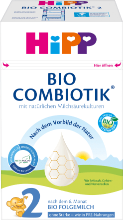 Folgemilch 2 Combiotik ohne Stärke nach dem 6. Monat, 600 g