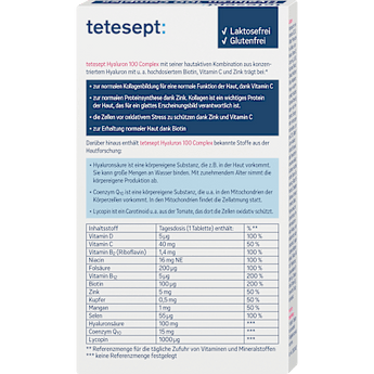 Hyaluron 100 Complex Tabletten 30 St tetesept