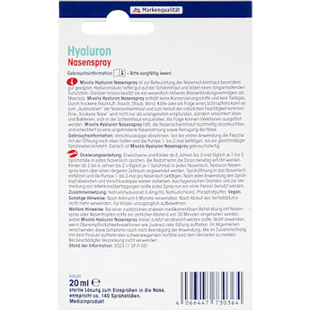 Hyaluron Nasenspray Mivolis