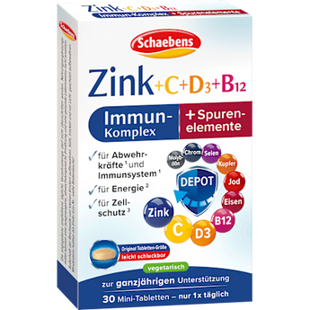 Immun-Kur Zink + C + D3 + B12  Schaebens