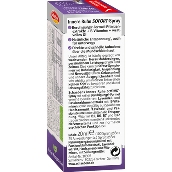 Innere Ruhe Sofort - Spray, 20 ml - VivaVoss