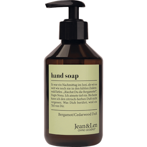 Flüssigseife bergamot & cedarwood Jean&Len