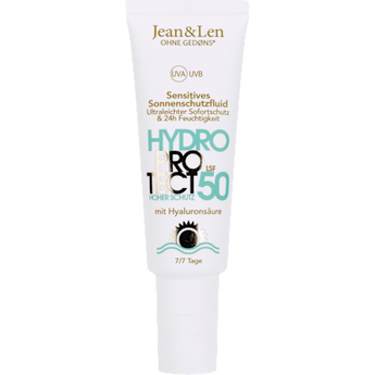 Sonnenfluid Gesicht sensitiv, hydro protect, LSF 50 Jean&Len