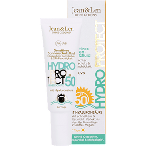 Sonnenfluid Gesicht sensitiv, hydro protect, LSF 50 Jean&Len