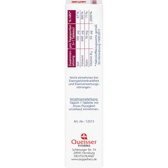 Jod + Folsäure + Eisen Tabletten 45 St. Doppelherz