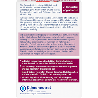 Jod + Folsäure + Eisen Tabletten 45 St. Doppelherz