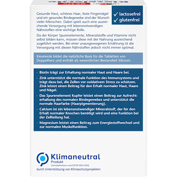 Kieselerde + Biotin + Zink Tabletten 40 St. Doppelherz