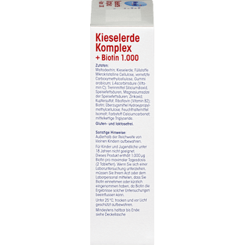 Kieselerde Komplex + Biotin 1.000 Tabletten 120 St Mivolis