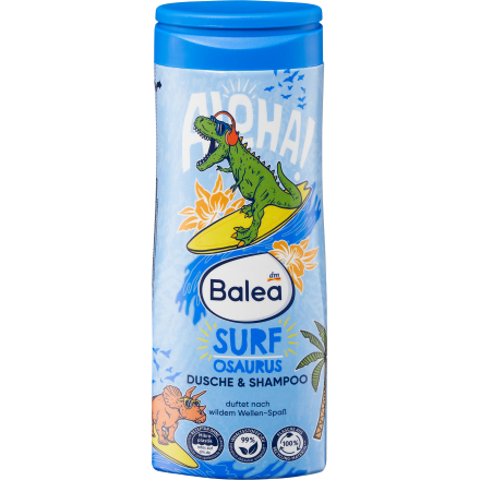 Kinder Dusche & Shampoo 2in1 Surfosaurus, 300 ml