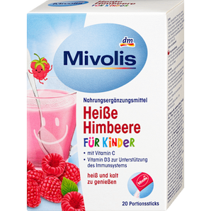 Kindergetränk, Heiße Himbeere (20 Sticks) Mivolis