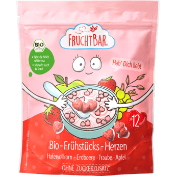 Kindermüsli Bio - Frühstücks - Herzen ab dem 12. Monat, 125 g Baby Snack by FruchtBar – Available at VivaVoss