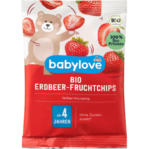 Kindersnack Bio Erdbeer - Fruchtchips ab 4 Jahren, 12 g by BabyLove – Available at VivaVoss