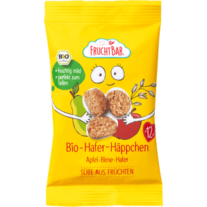 Kindersnack Hafer - Häppchen, Apfel, Birne, Hafer ab 12 Monaten, 40 g Baby Snack by FruchtBar – Available at VivaVoss