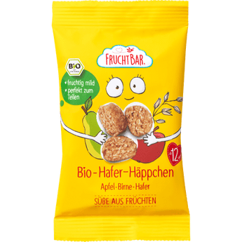 Kindersnack Hafer - Häppchen, Apfel, Birne, Hafer ab 12 Monaten, 40 g Baby Snack by FruchtBar – Available at VivaVoss