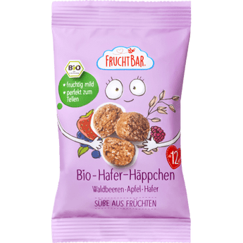 Kindersnack Hafer - Häppchen, Waldbeere, Apfel & Hafer ab 12 Monaten, 40 g Baby Snack by FruchtBar – Available at VivaVoss