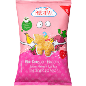 Kindersnack Knusper - Einhörner, Mais, Himbeere, Banane, Rote Bete, ab 12 Monaten, 30 g Baby Snack by FruchtBar – Available at VivaVoss
