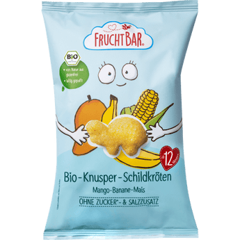 Kindersnack Knusper - Schildkröten Mango Banane Mais, ab 12 Monaten, 30 g Baby Snack by FruchtBar – Available at VivaVoss