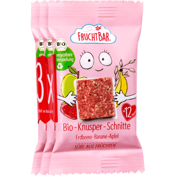 Kindersnack Knusper - Schnitte Erdbeere - Banane, ab 1 Jahr (3x23 g), 69 g Baby Snack by FruchtBar – Available at VivaVoss