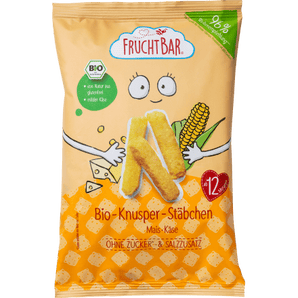 Kindersnack Knusper - Stäbchen Mais & Käse, ab 1 Jahr, 30 g Baby Snack by FruchtBar – Available at VivaVoss