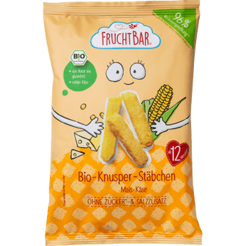 Kindersnack Knusper - Stäbchen Mais & Käse, ab 1 Jahr, 30 g Baby Snack by FruchtBar – Available at VivaVoss