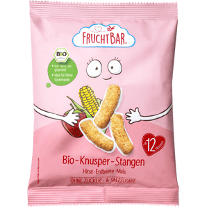 Kindersnack Knusper - Stangen Hirse, Erdbeere, Mais ab 1 Jahr, 30 g Baby Snack by FruchtBar – Available at VivaVoss