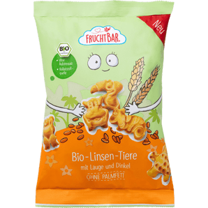 Kindersnack Linsen - Tiere mit Lauge & Dinkel, ab 3 Jahren, 80 g Baby Snack by FruchtBar – Available at VivaVoss