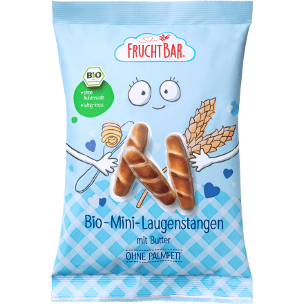 Kindersnack Mini - Laugenstangen mit Butter, ab 3 Jahren, 90 g - VivaVoss