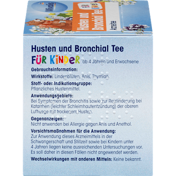 Kindertee, Husten & Bronchial Tee (12 Beutel) Mivolis