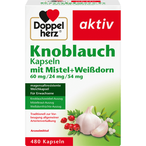 Knoblauch Kapseln mit Mistel + Weißdorn, 480 St - VivaVoss