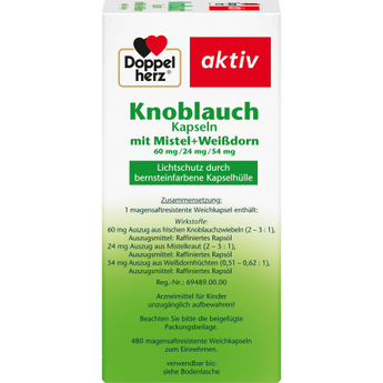 Knoblauch Kapseln mit Mistel + Weißdorn, 480 St - VivaVoss