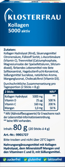 Kollagen 5000 aktiv Sticks 20 St, 80 g - VivaVoss