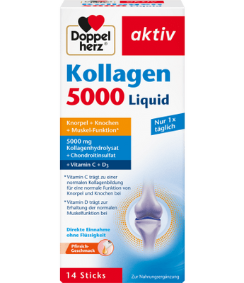 Kollagen 5000 Liquid 14 Sticks, 140 ml - VivaVoss