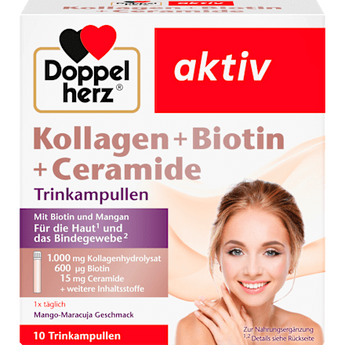 Kollagen + Biotin + Ceramide Trinkampullen 10 St Doppelherz